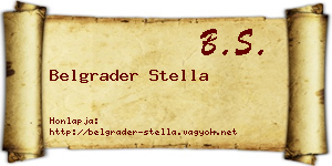 Belgrader Stella névjegykártya